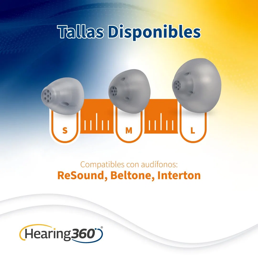 10 cúpulas cerradas para aparatos acústicos Ciao, ReSound, Beltone e Interton (S)