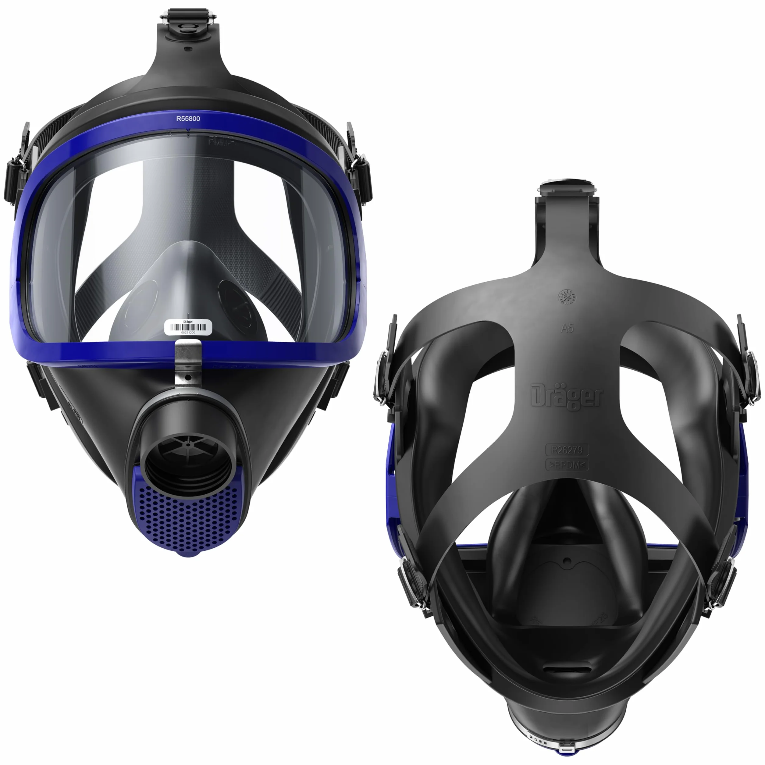 Dräger X-plore 6300 Máscara completa con conexión roscada estándar Rd40 | Apta para la construcción y la industria