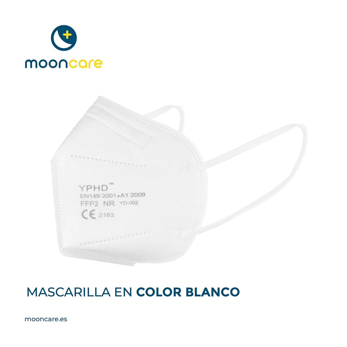 Mascarillas FFP2 Certificada/Homologada CE, Pack 100/50 Unidades, Talla para Adulto, 5 Capas, Eficacia Filtración > 94% (Blanco)