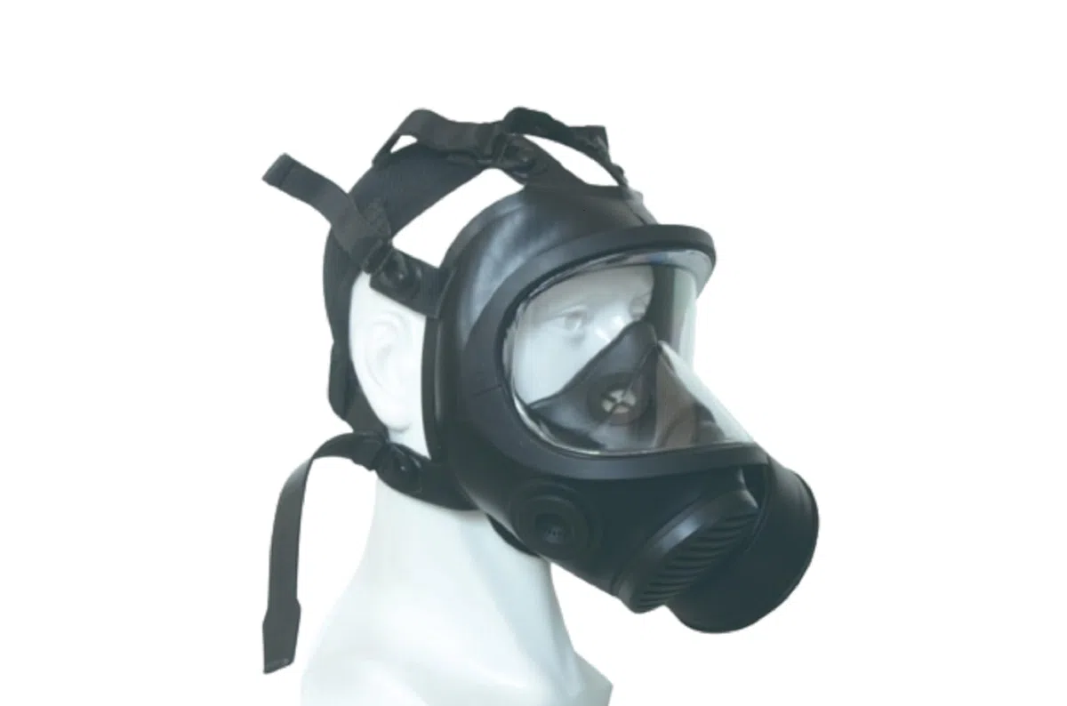 GEDIZ Máscara de gas respiratoria de protección respiratoria con gafas de seguridad para radiación nuclear, contaminación biológica y química y antiterrorismo