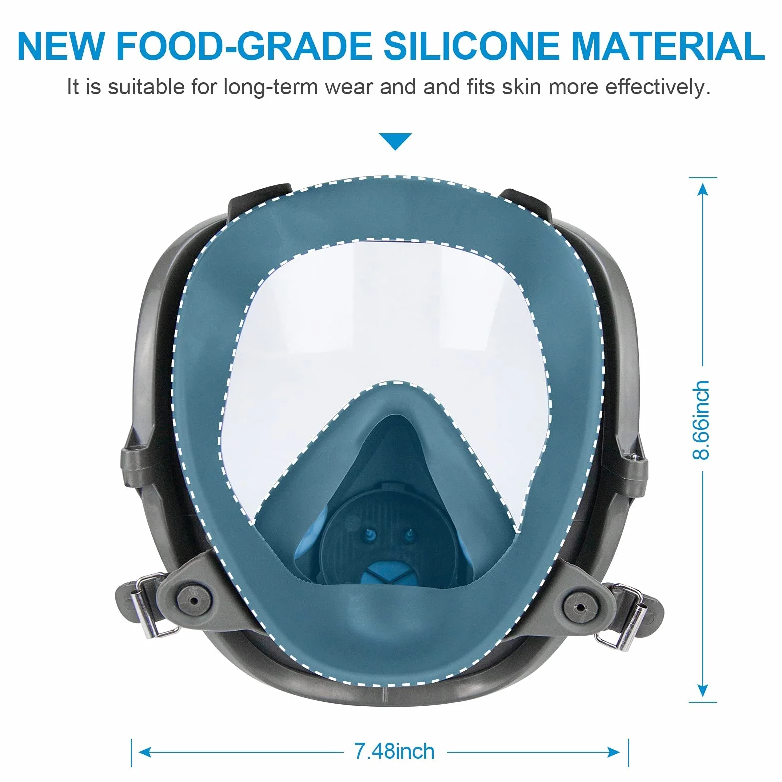 Máscara de vapor orgánica with Filtros de Recambio 17 en 1, máscara de gas con doble filtro de carbón activado, para pintura química, Construcción, Aserrado, Soldadura Y otros trabajos