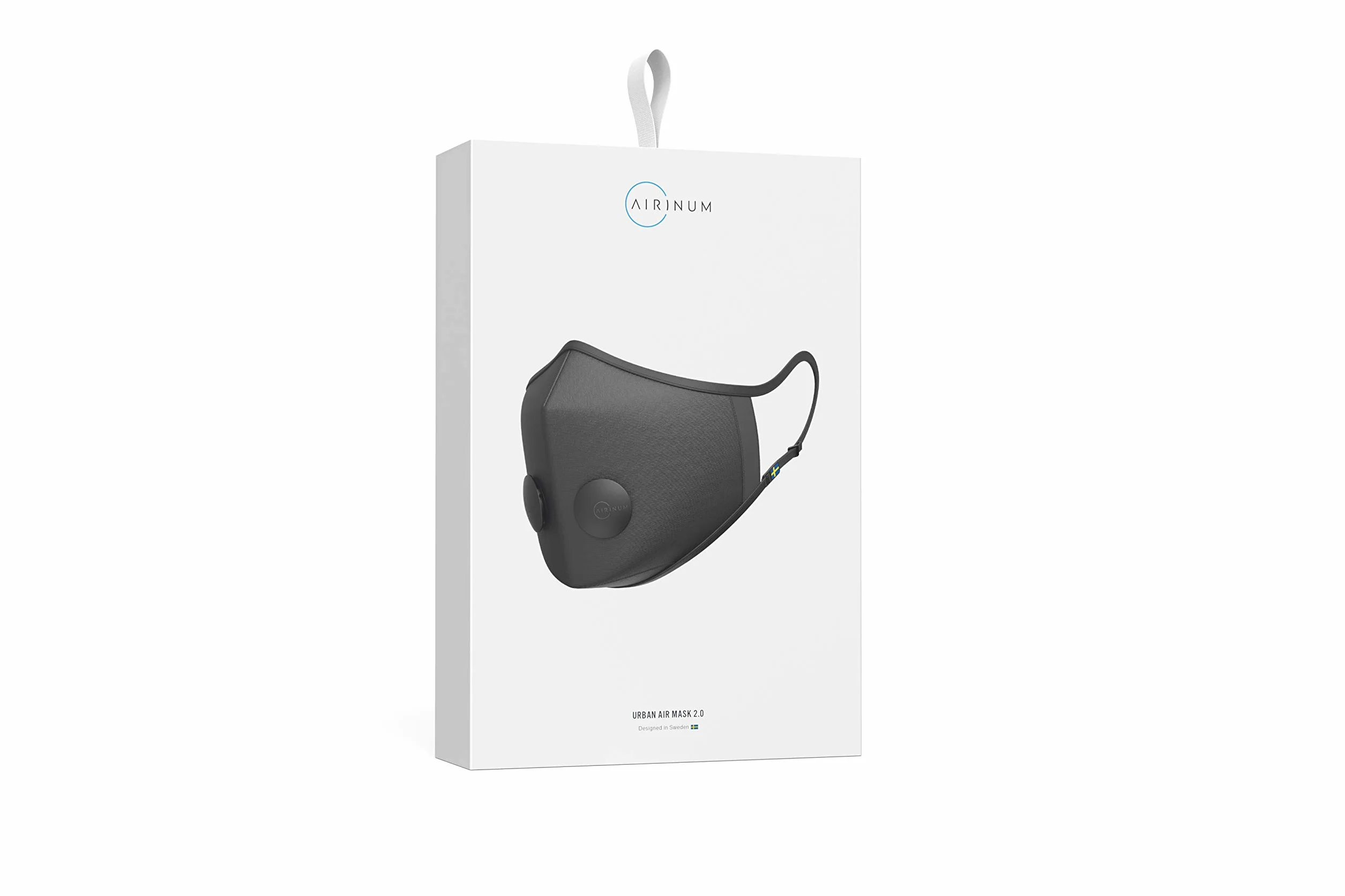 Airinum Urban Air Mask 2.0 - Máscara de Aire Reutilizable y Ajustable que Protege Ante la Contaminación del Aire, la Neblina Tóxica, los Alérgenos y las Bacterias - Onyx Black XS