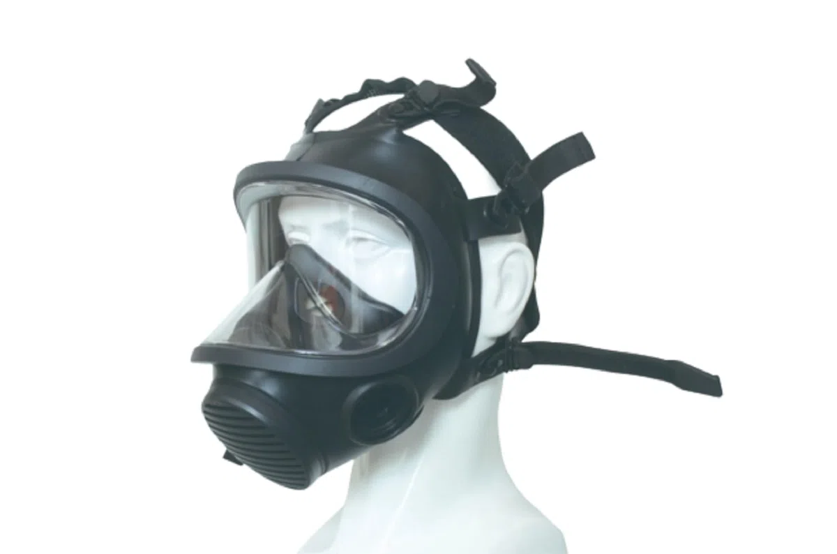 GEDIZ Máscara de gas respiratoria de protección respiratoria con gafas de seguridad para radiación nuclear, contaminación biológica y química y antiterrorismo