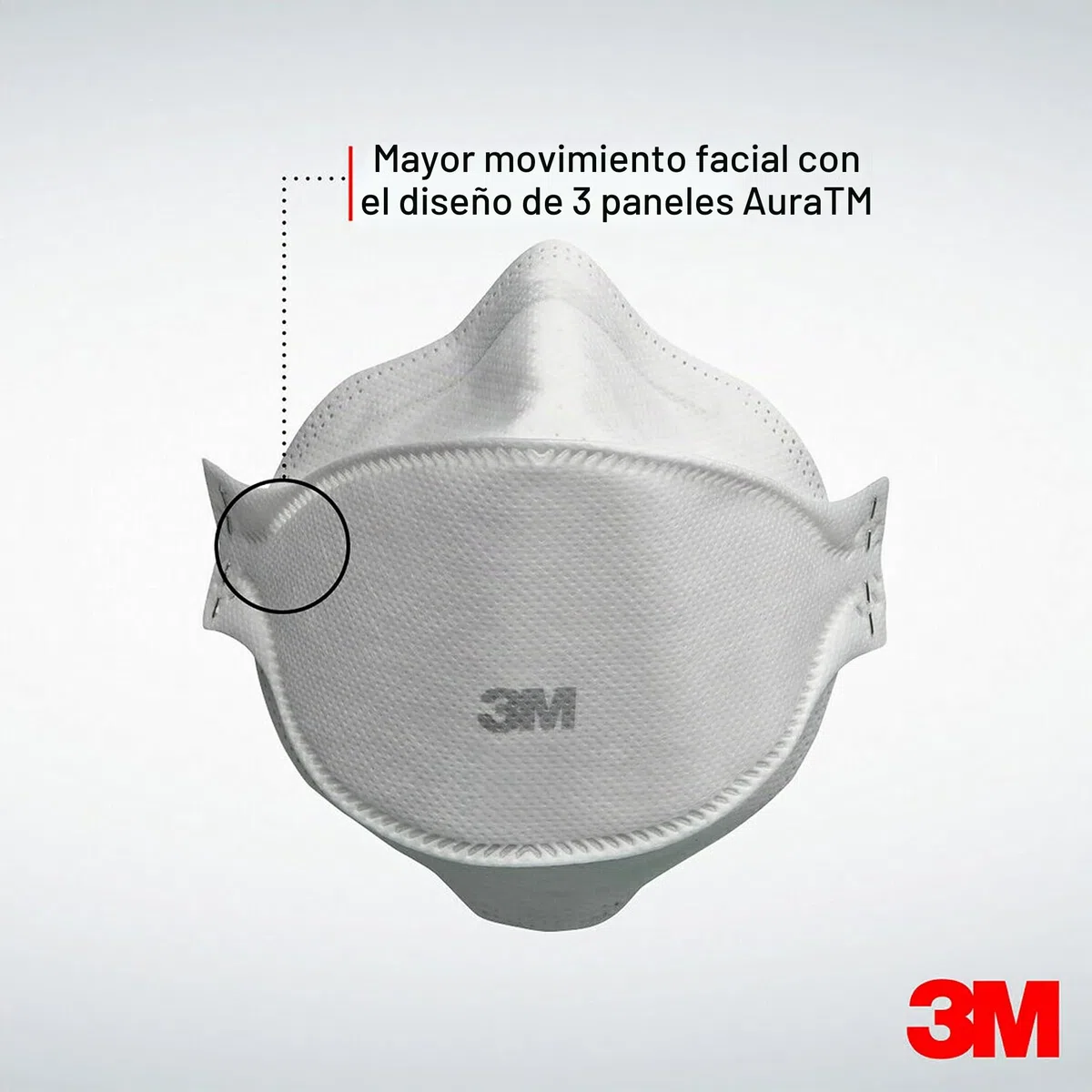 3M Aura 9320D+ FFP2 - Mascarilla de protección respiratoria desechable con partículas FFP2, sin válvula, 5 unidades/caja
