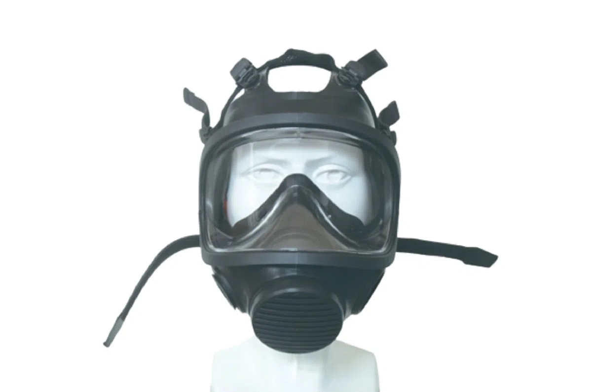 GEDIZ Máscara de gas respiratoria de protección respiratoria con gafas de seguridad para radiación nuclear, contaminación biológica y química y antiterrorismo