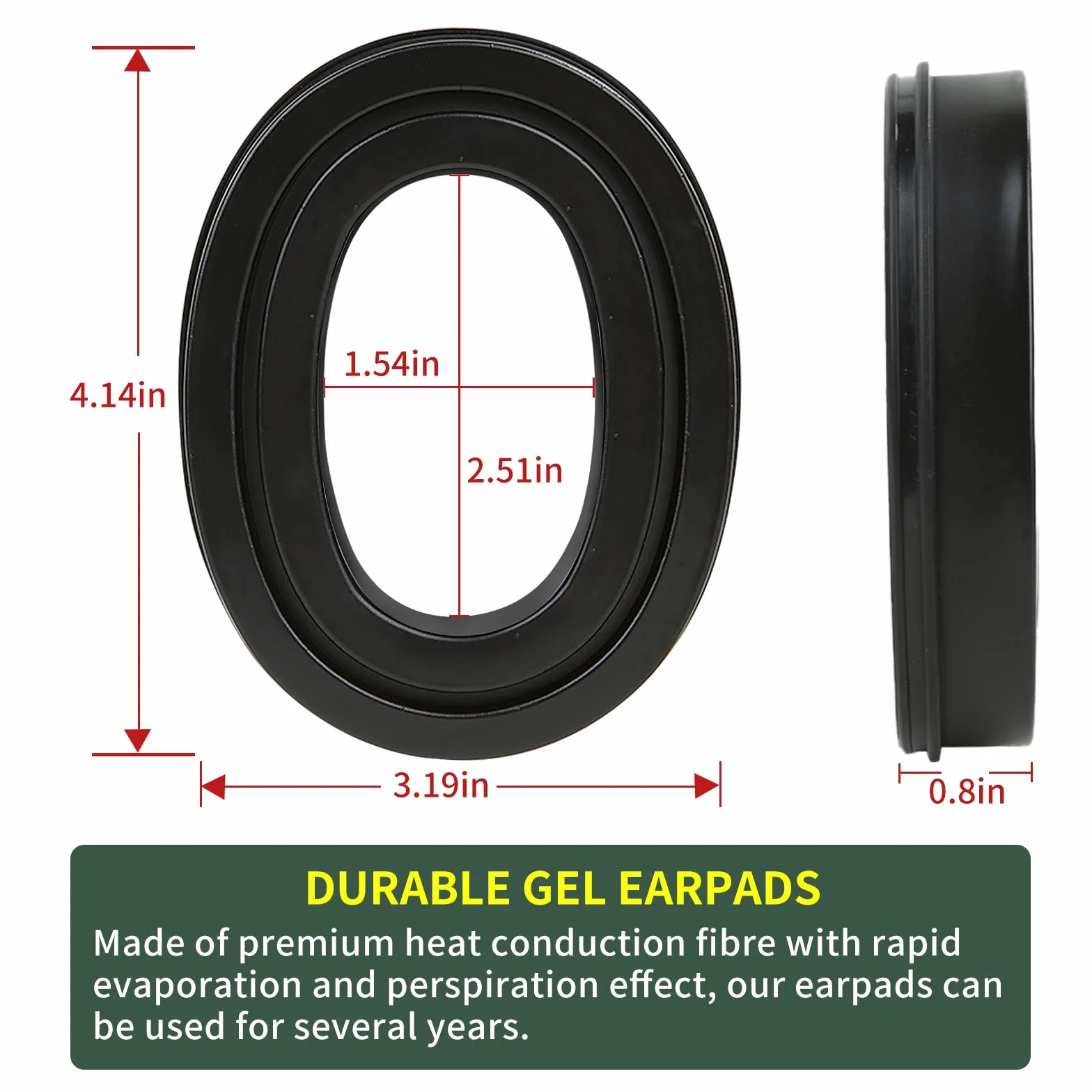 Almohadillas de gel para Sordin Supreme Pro X, 1 par | Sellos de gel, orejeras de silicona, compatibles con la serie de orejeras Sordin Supreme Active