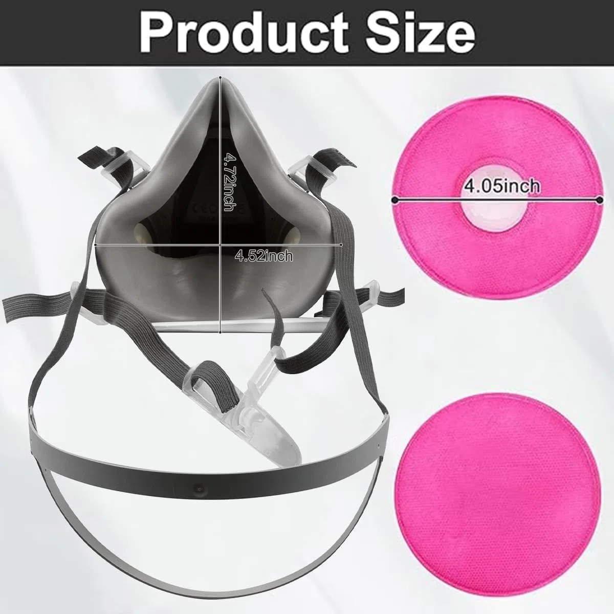 Facemoon Respiradores Mascarillas,Mascarilla Antipolvo,Cubierta Facial Contra El Polvo, Cubierta Facial Seguridad Adecuado Para Variedad de Situaciones de Trabajo,Con Gafas Protectoras