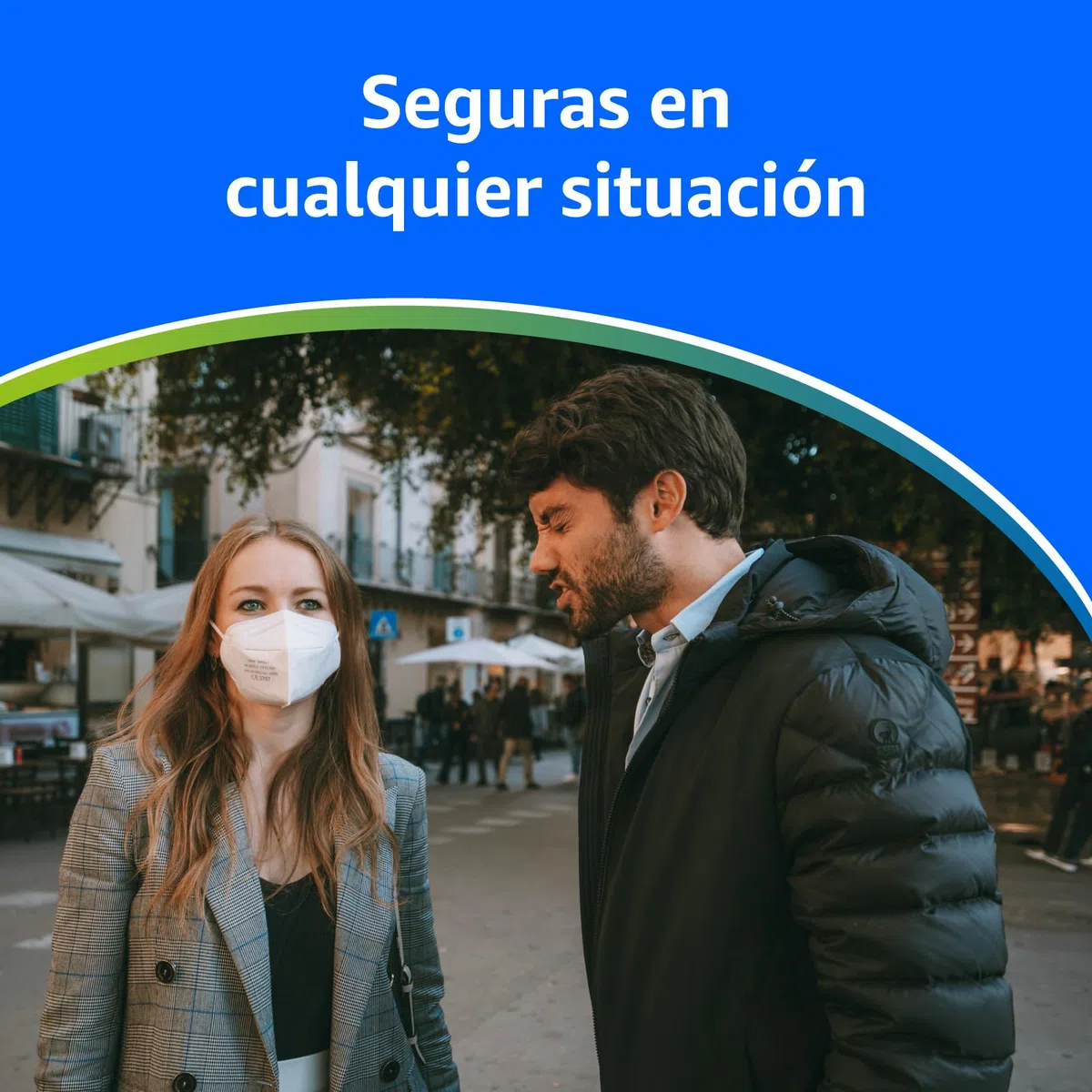 ADESTE – 50 Mascarillas FFP2 Blancas con Certificado CE, cadena controlada, elásticos cómodos, hipoalergénicos y regulables. Seguras: potencia de filtrado BFE >99,5%. Sobres individuales sellados