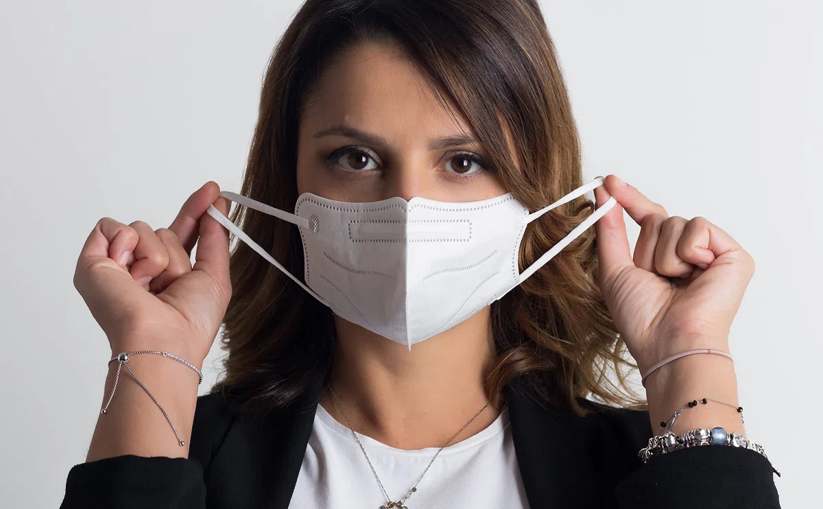 medicinadellavoro.com 20 Mascarillas FFP2/KN95 Talla Pequeña Small Homologadas Certificación CE de 4 Capas, Máscara Protectora, Mascarilla de Protección con Filtros BFE≥95| 20 Piezas - Made in Italy