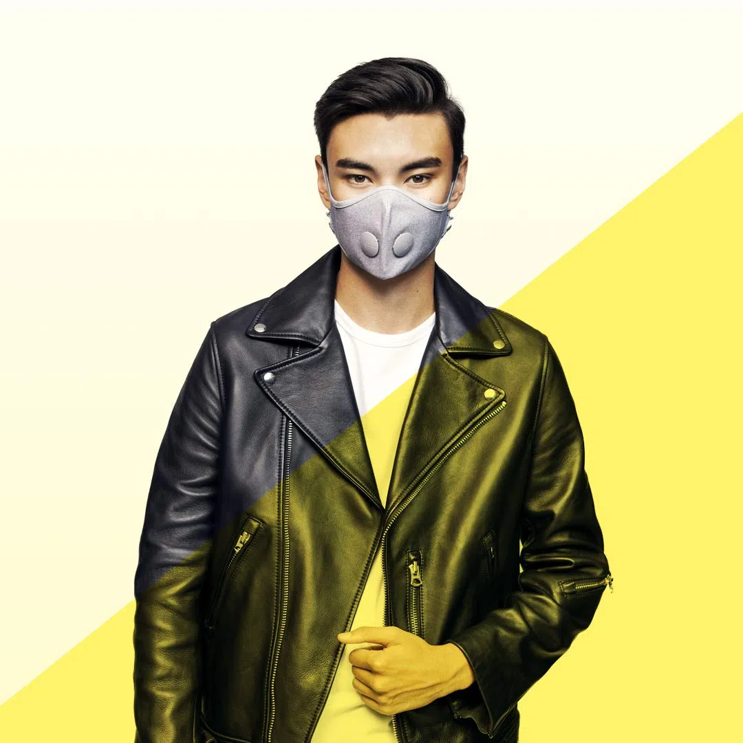 Airinum Urban Air Mask 2.0 - Máscara de Aire Reutilizable y Ajustable que Protege Ante la Contaminación del Aire, la Neblina Tóxica, los Alérgenos y las Bacterias - Quartz Grey M