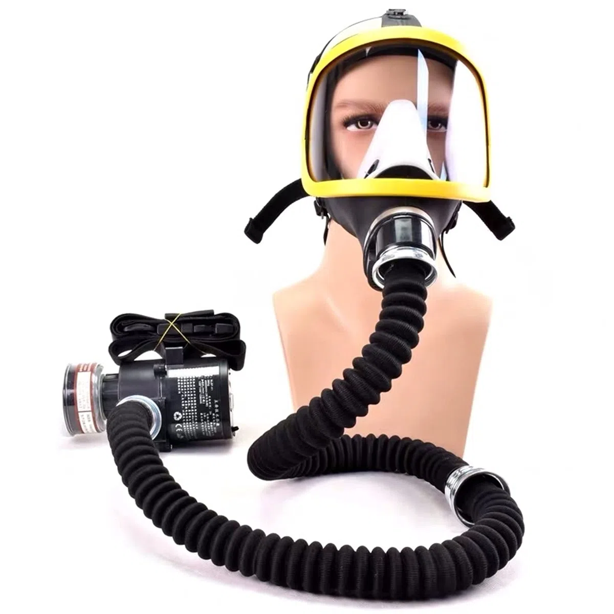 Sistema respirador de aire eléctrico suministrado con tubo de respiración, máscara facial completa ajustable para una mejor protección respiratoria