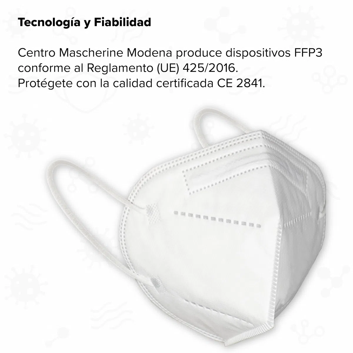 Mascarilla FFP3 NR sin válvula - 25 piezas | Matilde 3.0 Certificado CE 2841 | DPI EN 149:2001 + A1:2009 | Máscara protectora desechable de alta filtración