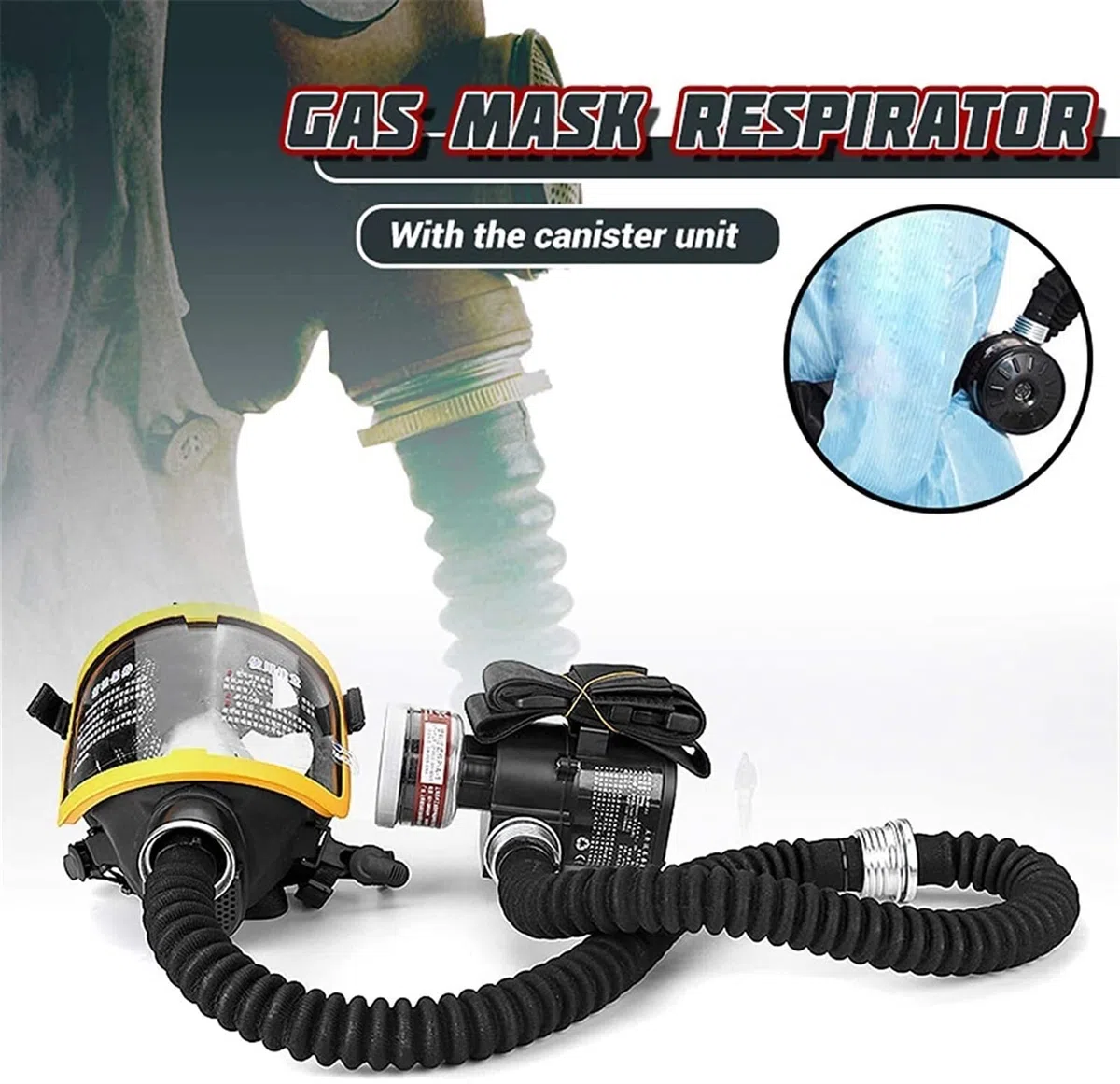 Máscara respiradora alimentada por aire, filtro facial eléctrico de flujo constante para mayor seguridad durante el chorro de arena, arena y trabajos de laboratorio