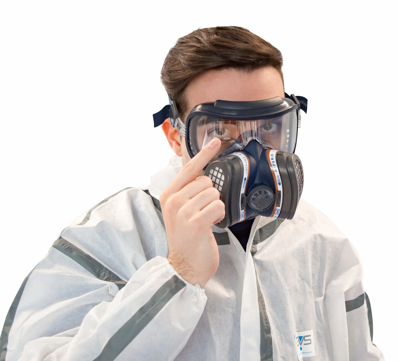 GVS SPR401 Semimáscara Elipse Integra con filtros A1P3 para gases orgánicos y partículas, M/L