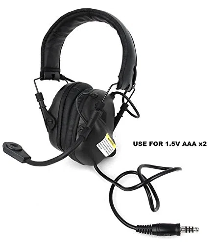 M32 - Auriculares de protección auditiva con enchufe estándar, color negro