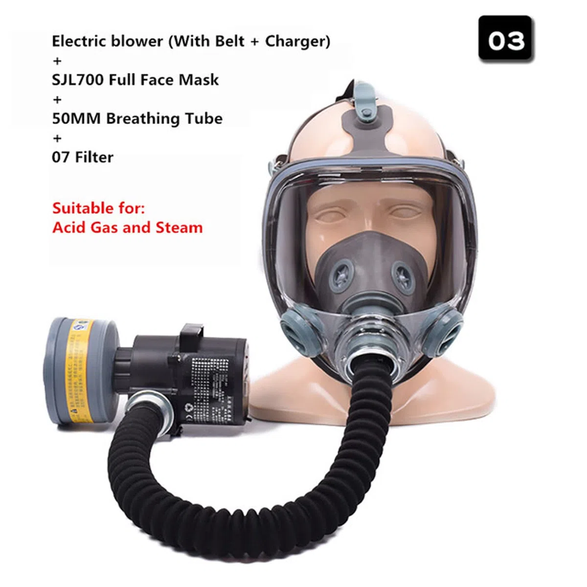Soplador Eléctrico Recargable, Máscara Facial Completa con Respirador, Máscara Antigás, Máscara Antivaho Hd, Sistema Respiratorio de Protección (Paquete 3)