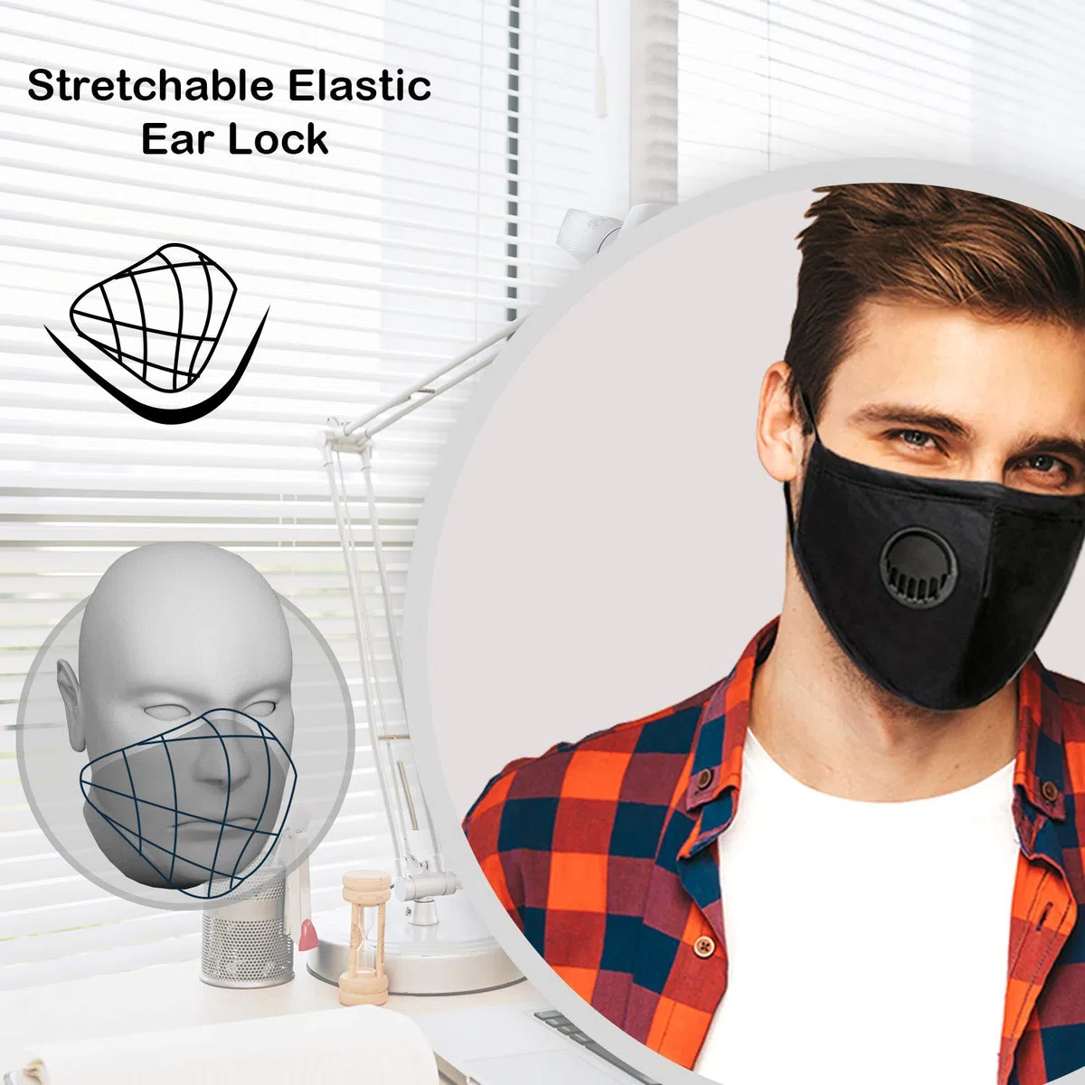 Mascarilla Facial Reutilizable Lavable Cara Máscara con Filtro, Activado Carbono Filtro Respirador Boquilla Protección De Polvo, Mascota Caspa Airborne Irritantes - Negro, with Filter