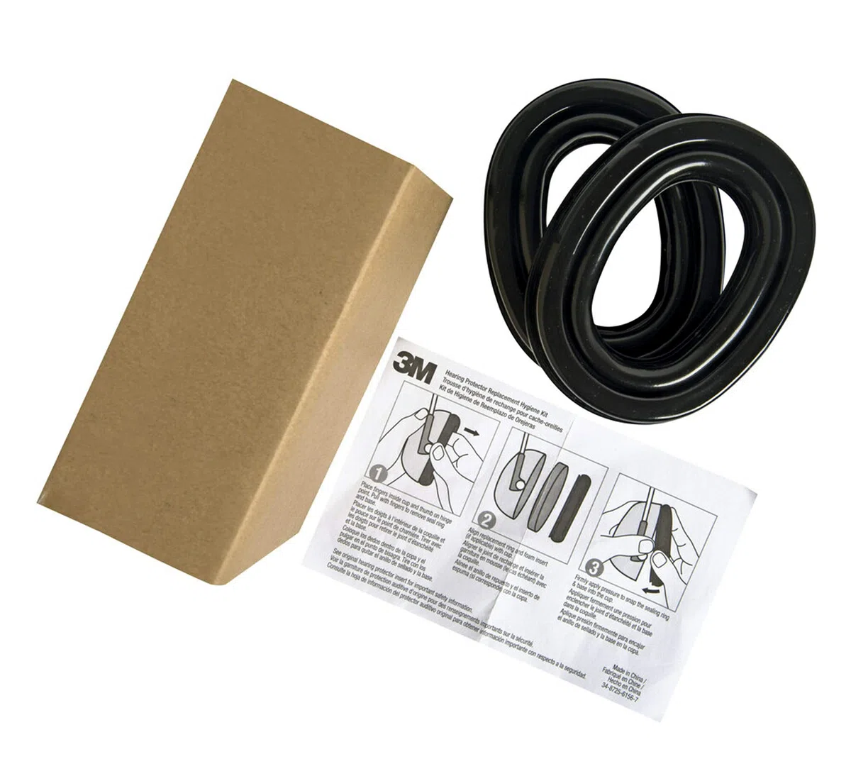 3M GEL-HYG - Kit de higiene de repuesto para almohadillas auditivas de gel, 1 par, funciona con WorkTunes (90543), Peltor Sport (97040, 97041, 97042, TAC300, TAC500, 90565 y 90566)