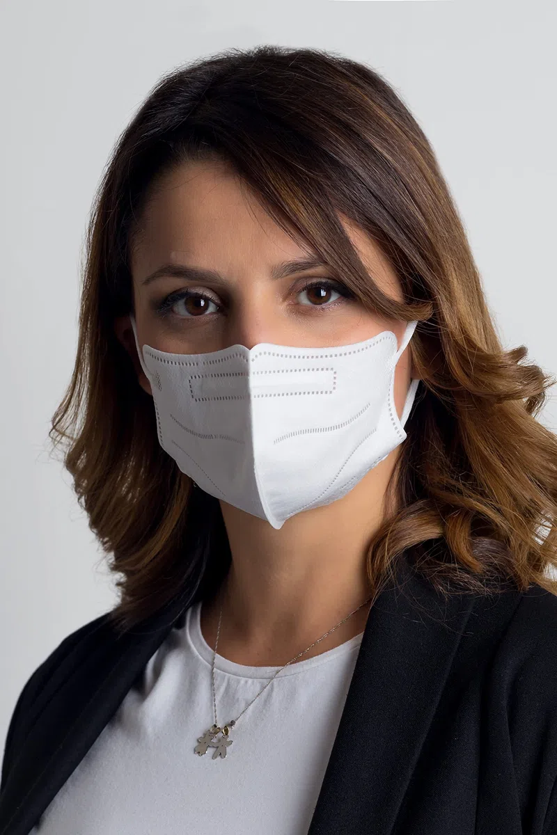 medicinadellavoro.com 20 Mascarillas FFP2/KN95 Talla Pequeña Small Homologadas Certificación CE de 4 Capas, Máscara Protectora, Mascarilla de Protección con Filtros BFE≥95| 20 Piezas - Made in Italy
