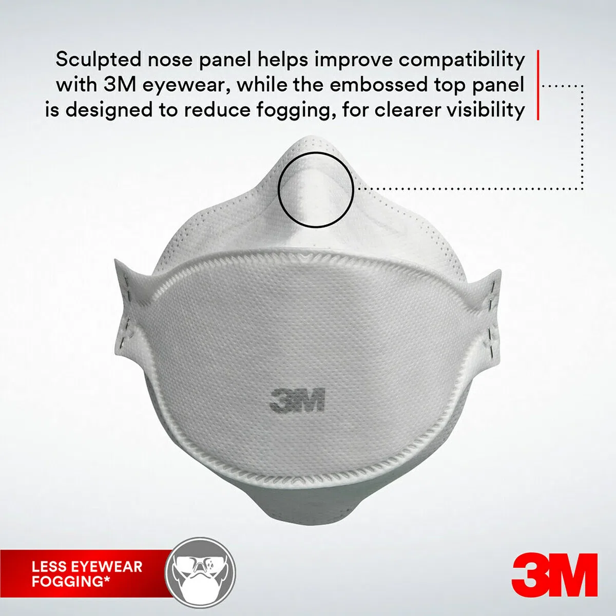 3M Aura 9320D+ FFP2 - Mascarilla de protección respiratoria desechable con partículas FFP2, sin válvula, 5 unidades/caja