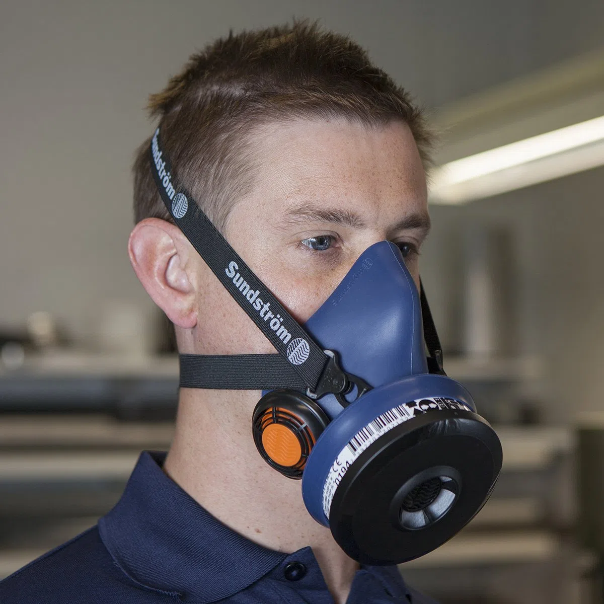 Sundström - Mascarilla media SR 100 – Protección respiratoria, máscara respiratoria, protección contra partículas y gases