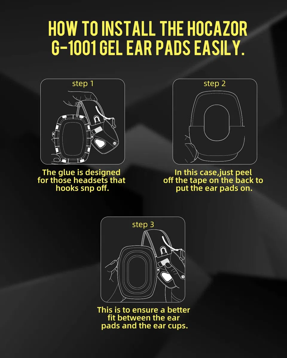 G-1001 Almohadillas de gel para orejas Awesafe para ZOHAN