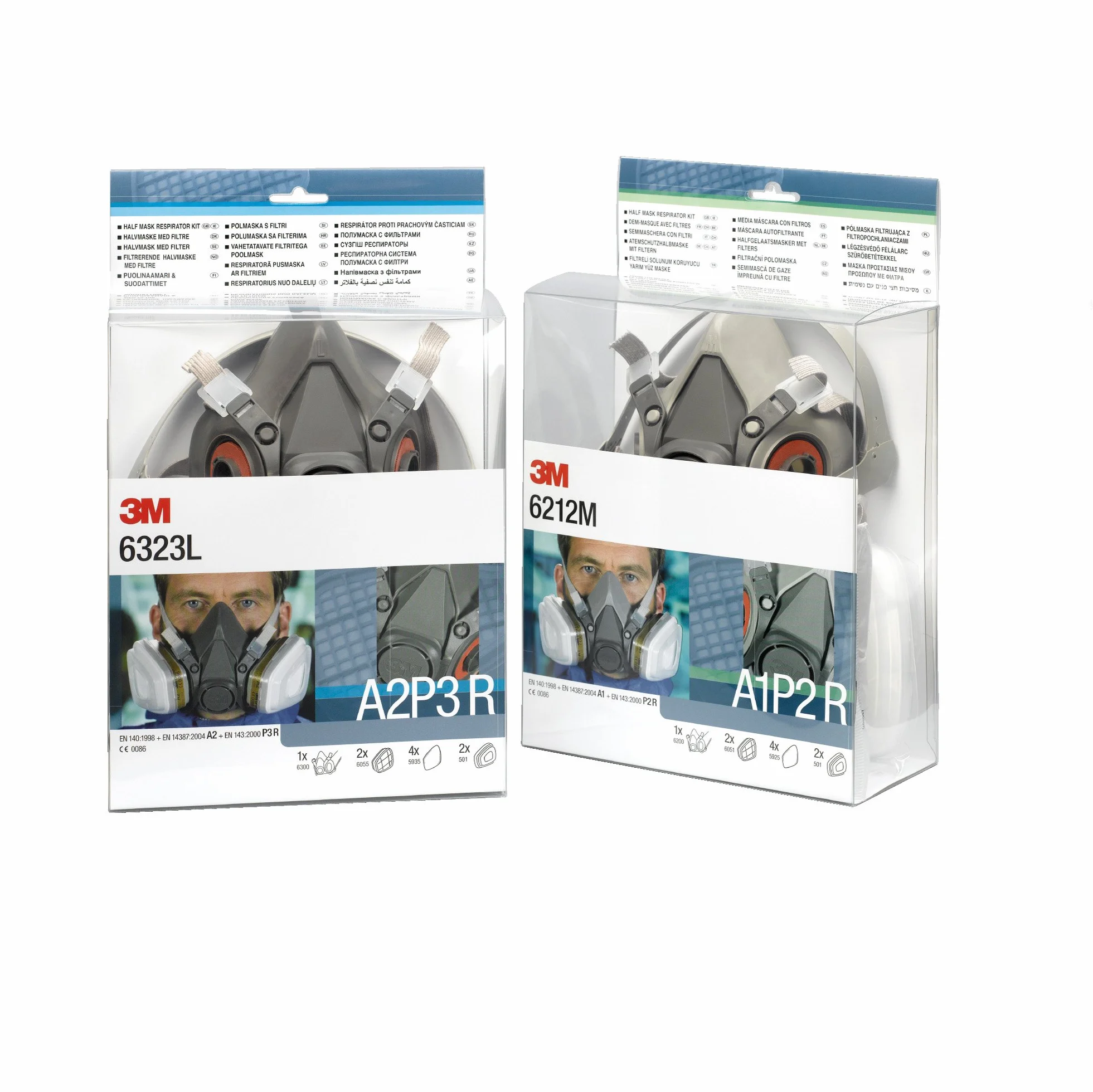 3M 6212M - Pack 6200 A1P2 R (6051 A1+ 5925 P2R) (4 unidades)