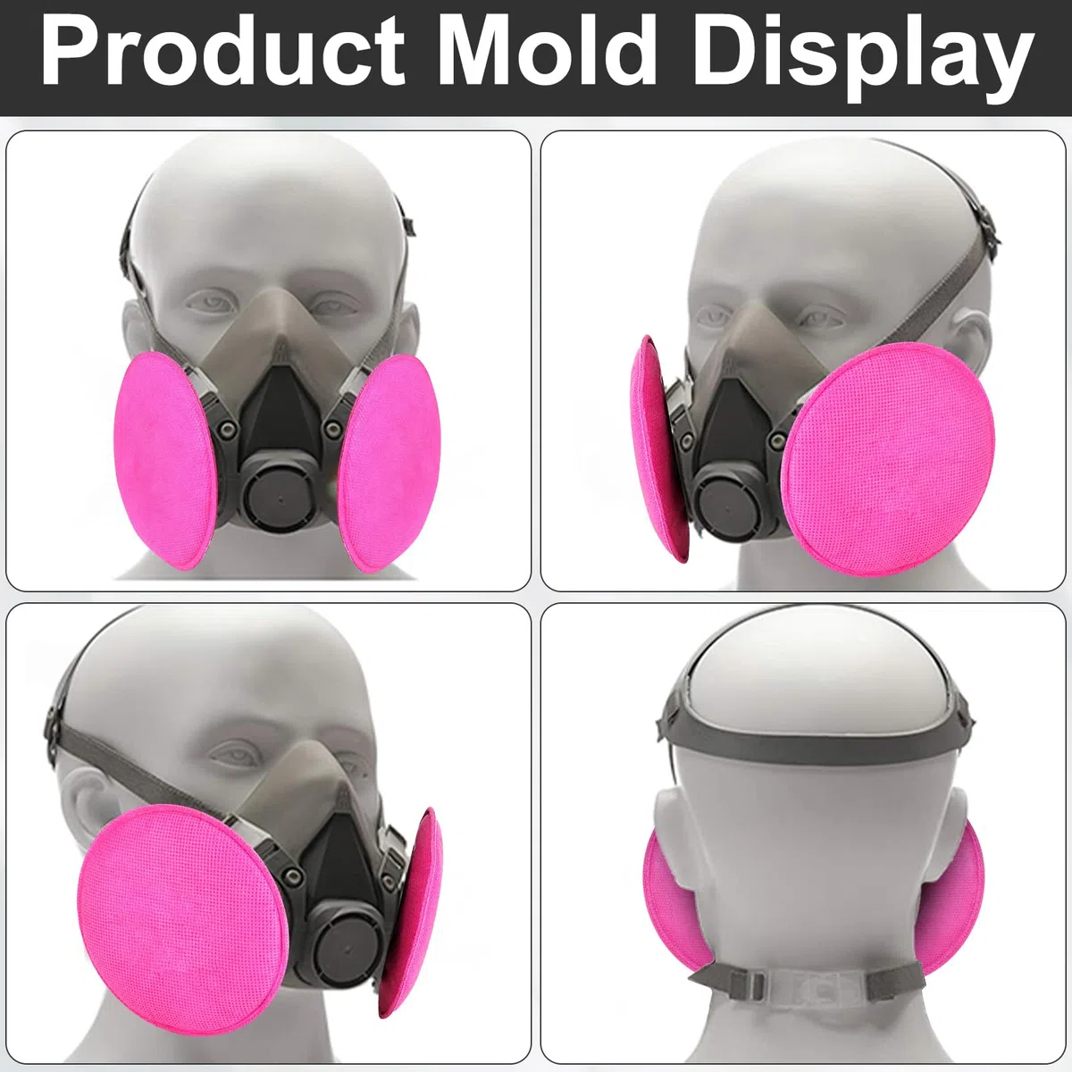 Facemoon Respiradores Mascarillas,Mascarilla Antipolvo,Cubierta Facial Contra El Polvo, Cubierta Facial Seguridad Adecuado Para Variedad de Situaciones de Trabajo,Con Gafas Protectoras