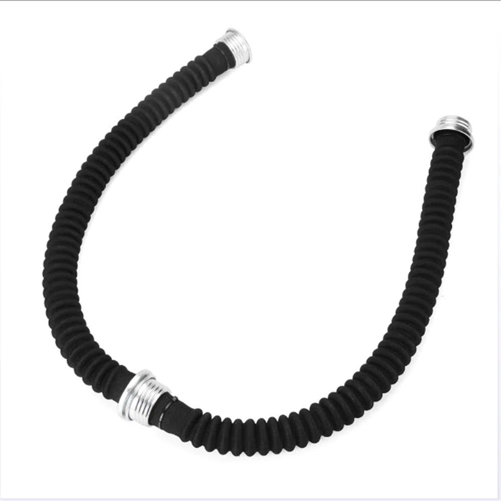 Respirador de cara completa con tubo de respiración, filtros de silicona ajustables para pintura, soldadura y aplicaciones de laboratorio