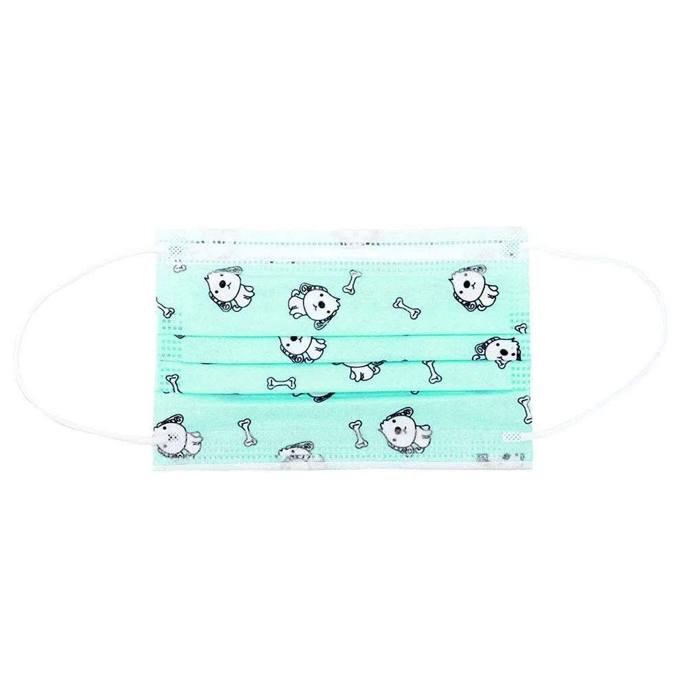 MASK666 50 mascarillas desechable infantil con 5 dibujos diferentes de niño de 3 capas con filtración bacteriana superior a 95% - Entrega rápida - Stock en España (50 pcs surtida de niño)