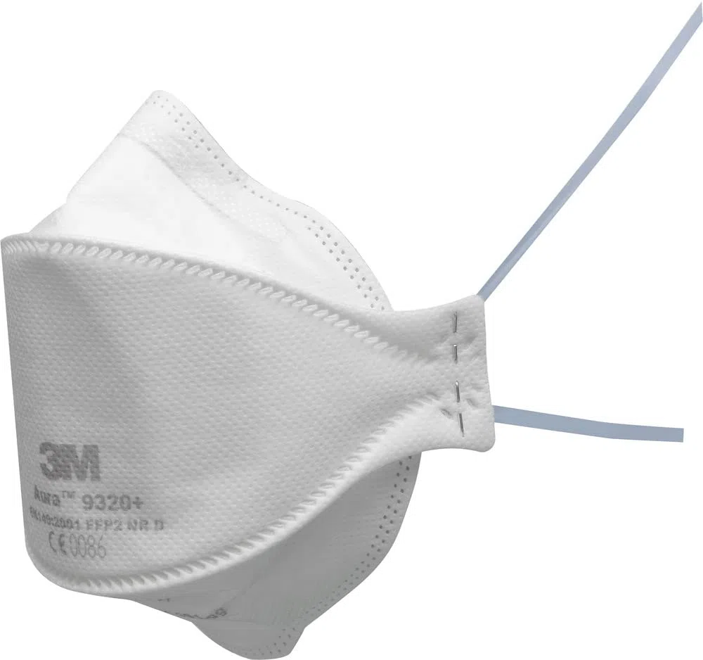 3M Aura Mascarilla para partículas, FFP2, sin válvula, 9320+, 20 máscaras por paquete, Blanco, Talla única