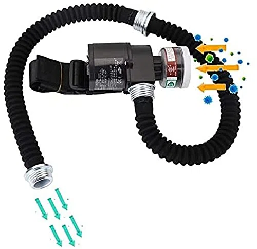 Máscara respiradora de aire suministrada – Filtros eléctricos de flujo constante de cara completa para chorro de arena y trabajos de laboratorio