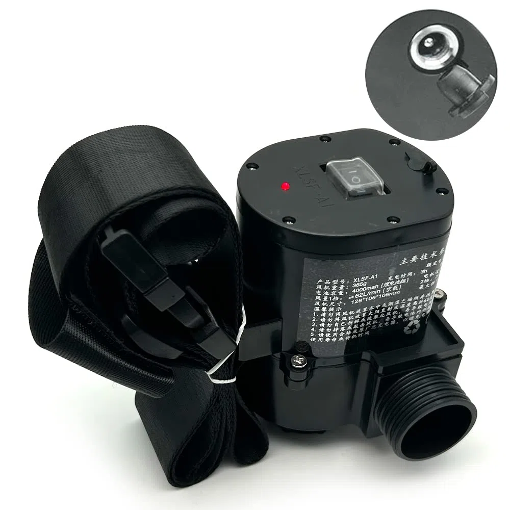 Toplionace Máscara de Respirador de Seguridad - Sistema de Respirador Portátil con Máscara de Gas de Cara Completa Alimentada por Aire de Flujo Constante Eléctrico