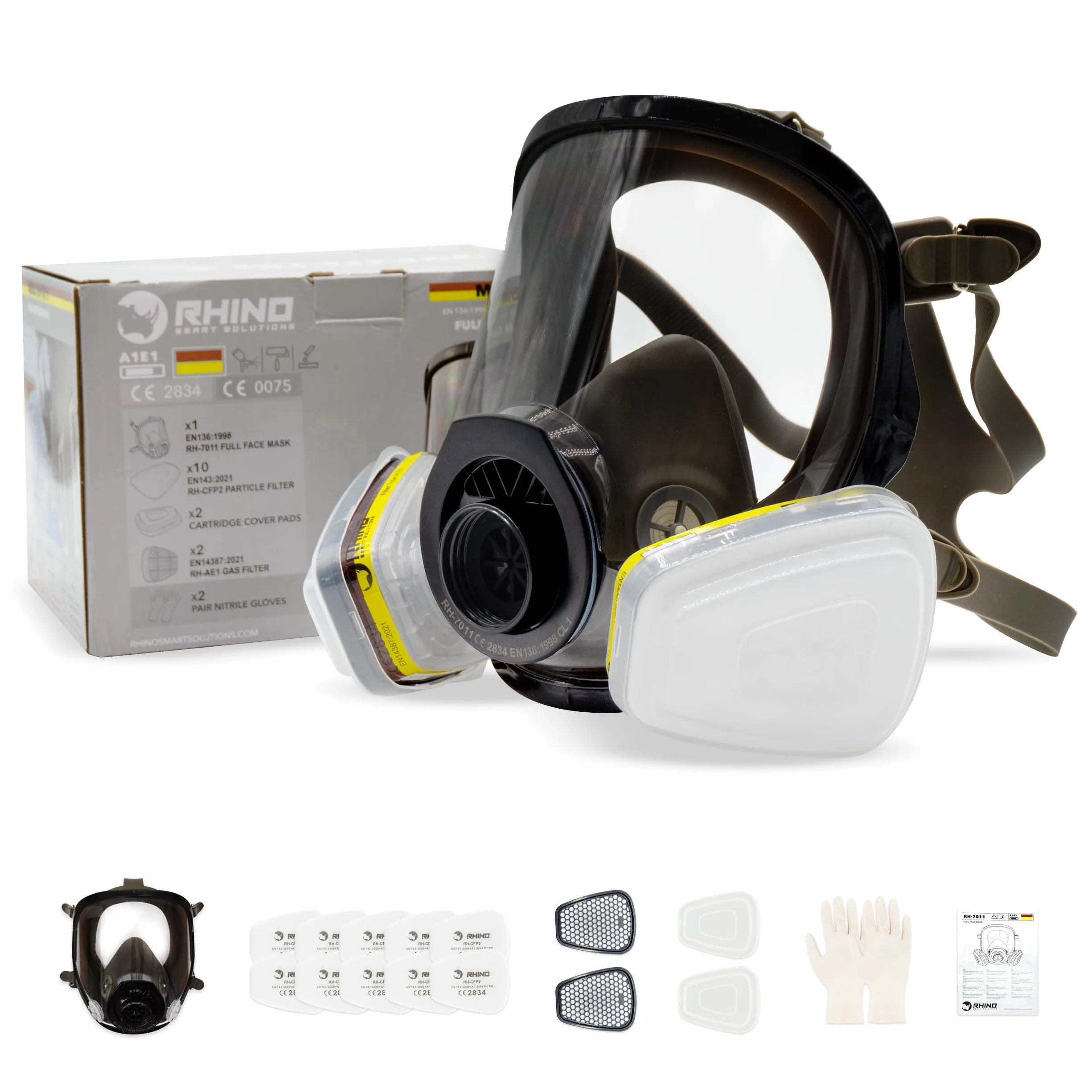 Máscara de Gas Completa Respirador RHINO RH-7011
