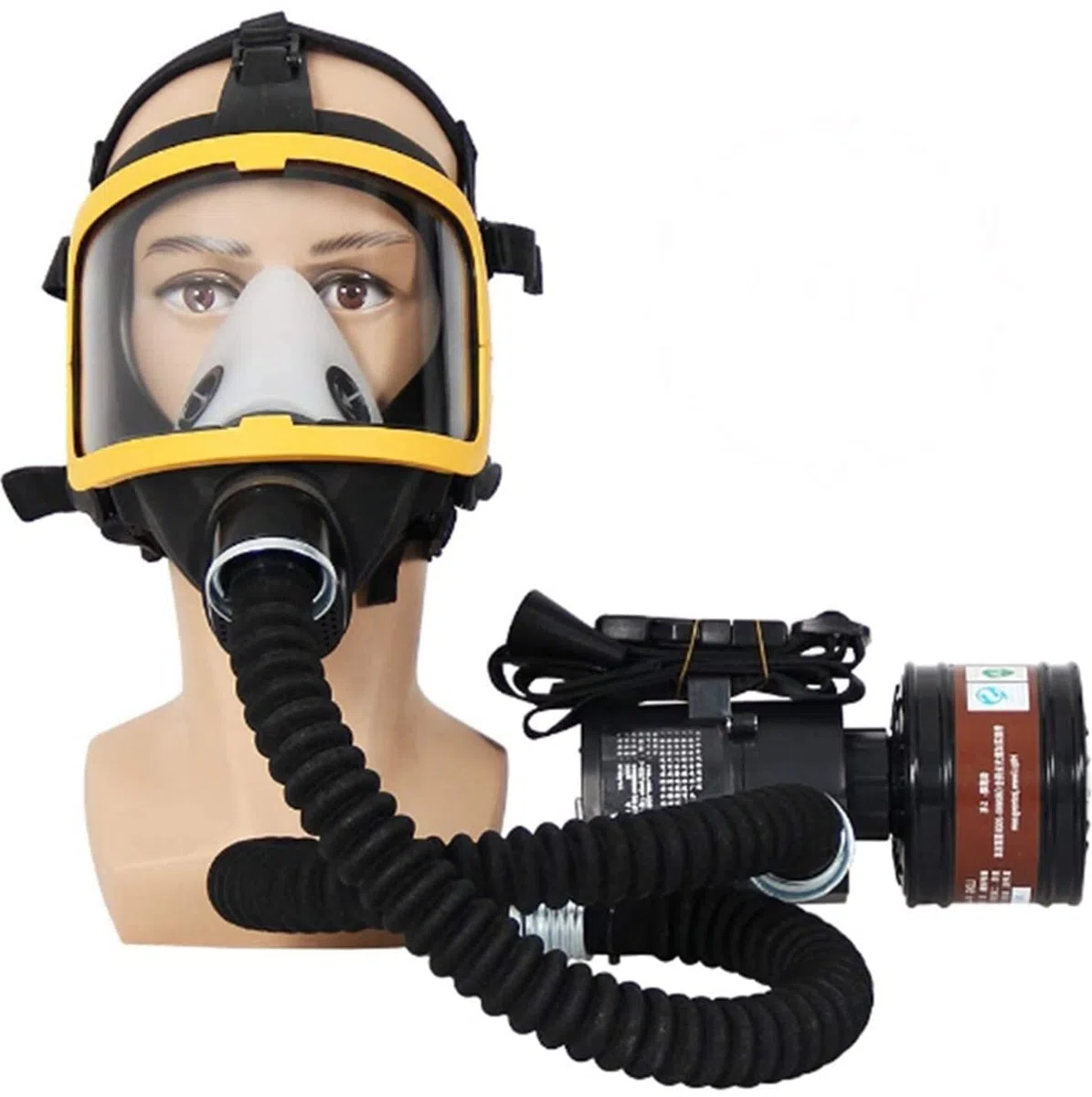 Máscara respiradora alimentada por aire, filtro facial eléctrico de flujo constante para mayor seguridad durante el chorro de arena, arena y trabajos de laboratorio