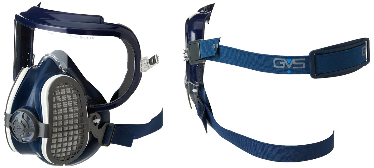 GVS SPR405 Semimáscara Elipse Integra con filtros P3 para partículas y contra olores molestos, M/L