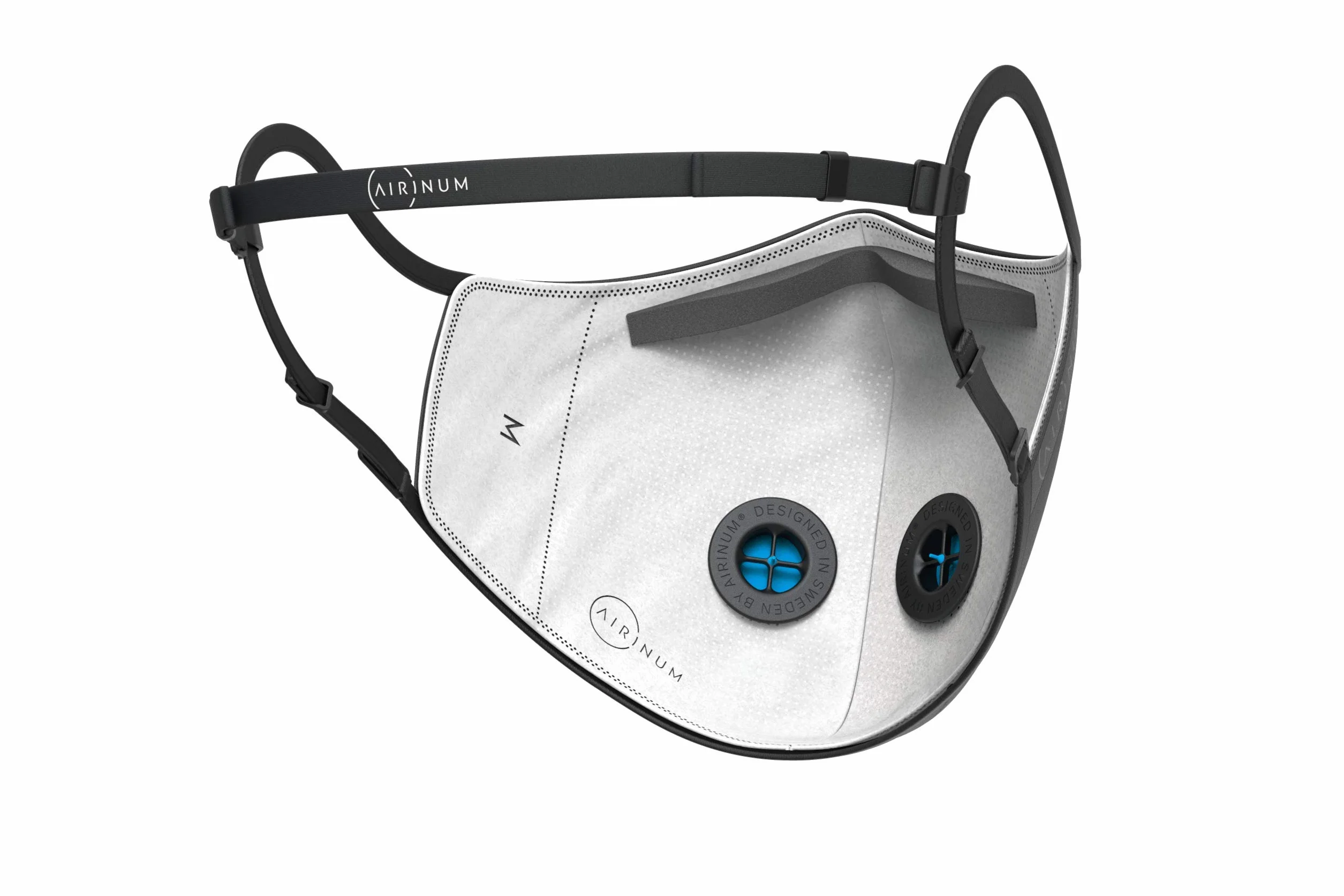 Airinum Urban Air Mask 2.0 - Máscara de Aire Reutilizable y Ajustable que Protege Ante la Contaminación del Aire, la Neblina Tóxica, los Alérgenos y las Bacterias - Onyx Black XS