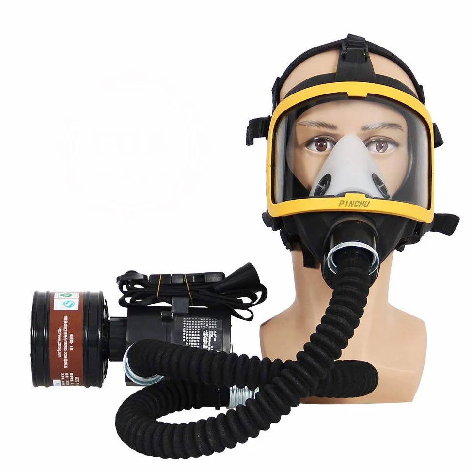 Máscara respiradora de cara completa con filtros para protección contra el polvo, ideal para aplicaciones de pintura, pesticidas y soldadura