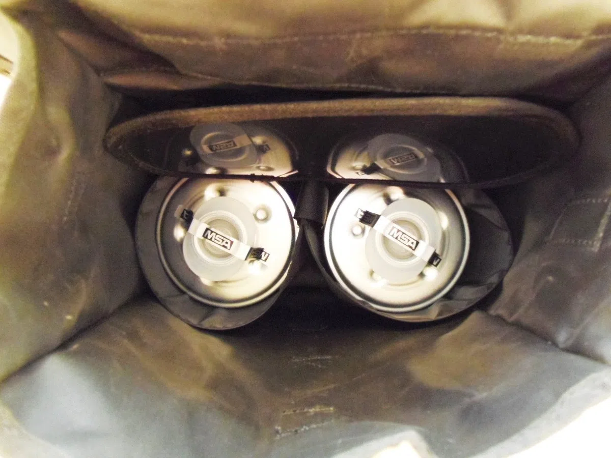 Bolsillo para máscara Completa y Dos filtros, Bolsa de Transporte de protección respiratoria, Bolsa Negra para máscaras