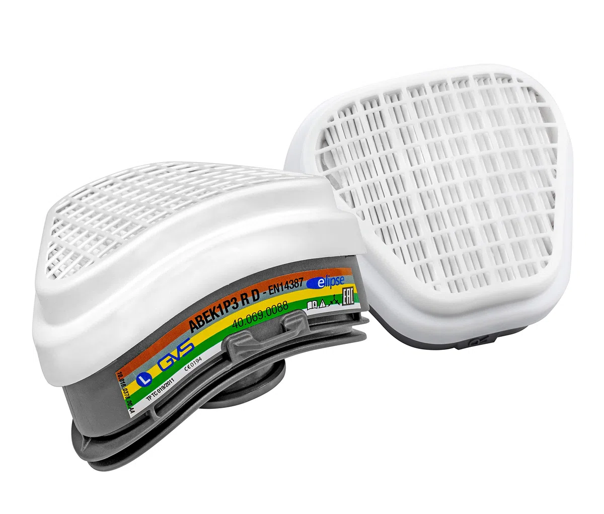 GVS SPR534 Semimáscara Elipse Integra con filtros ABEK1P3 para gases combinados, vapores y partículas, S/M