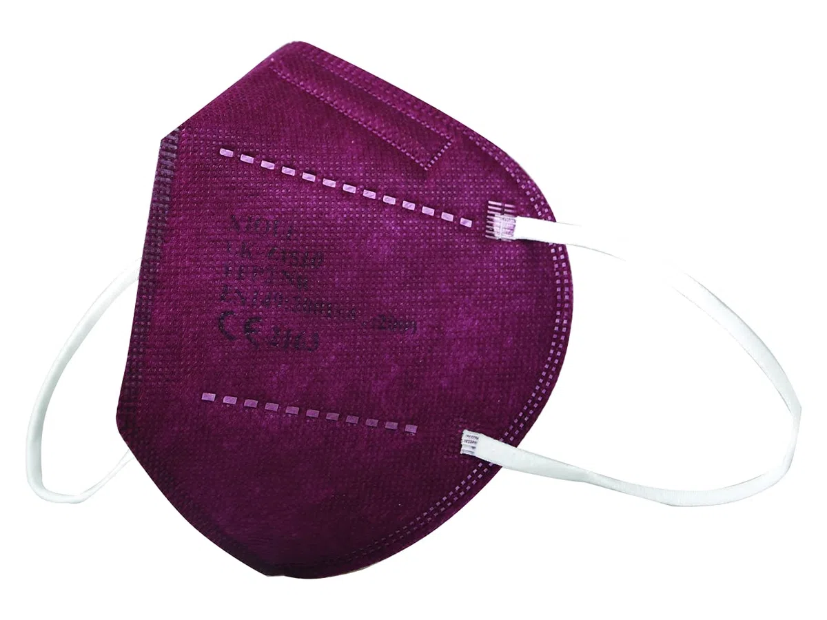 Gima FFP2 Value & Safe Mascarilla con filtro, 5 capas, Burdeos, 20 unidades