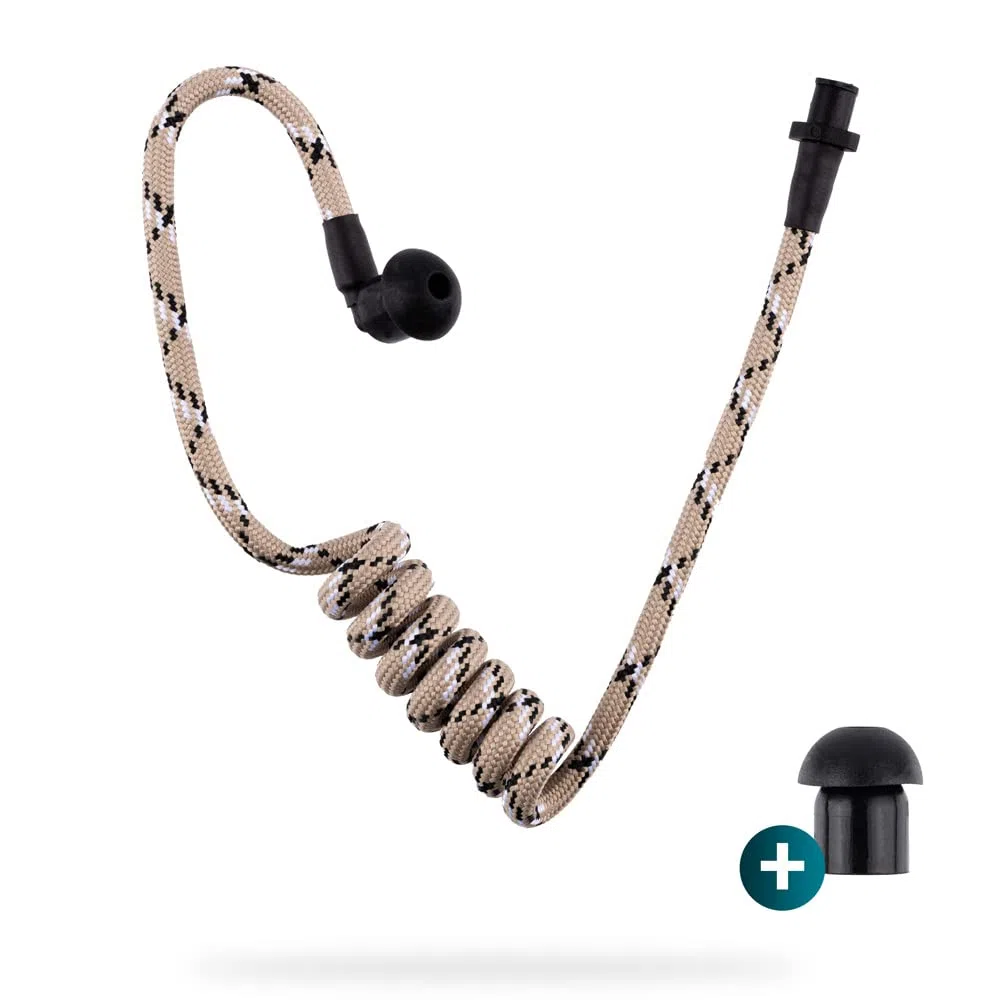 LIFE IS SIMPLE Tubo acústico de nailon | Accesorios de seguridad | Tubo acústico de policía | Auriculares para auriculares de seguridad, cierre de bayoneta, color: camuflaje
