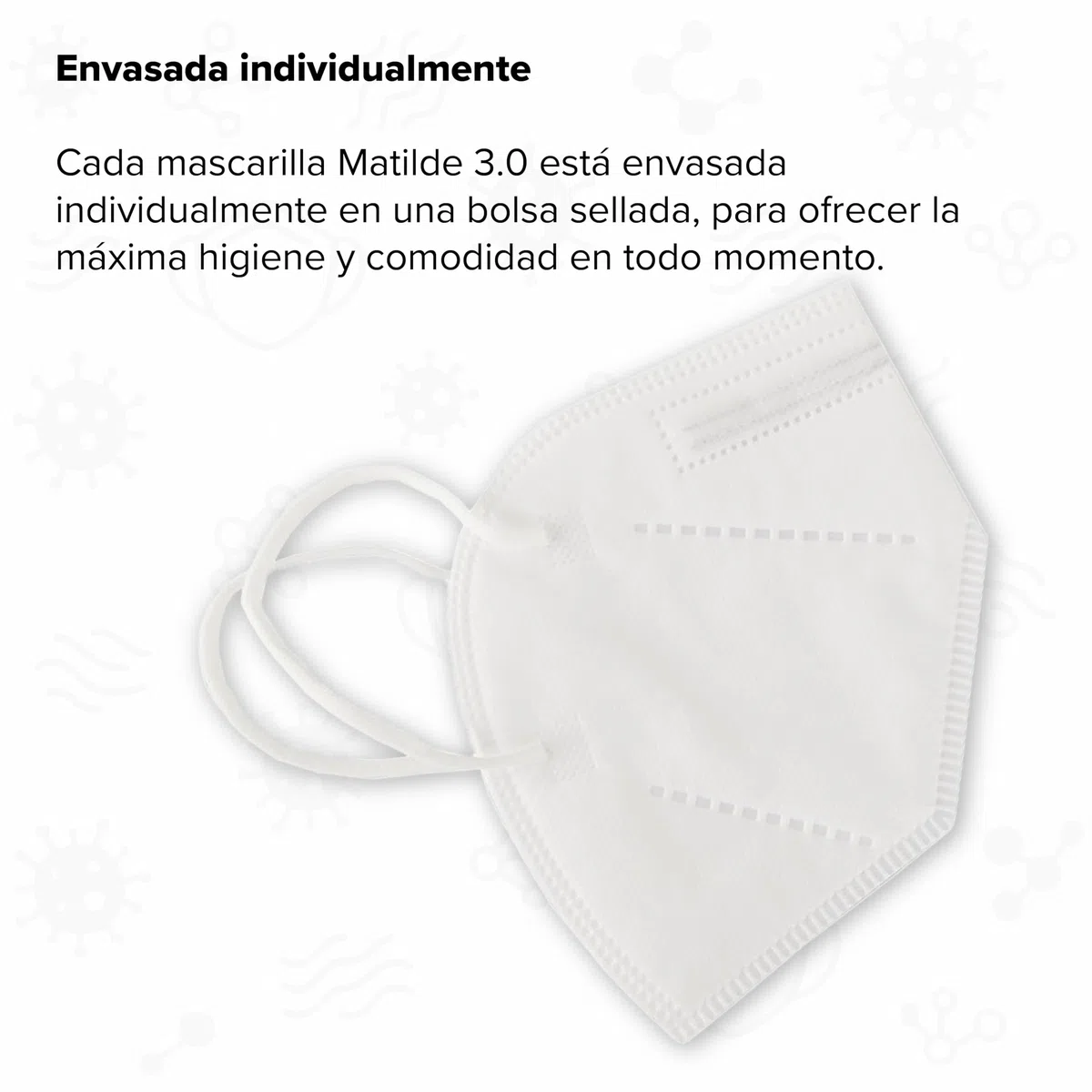 Mascarilla FFP3 NR sin válvula - 25 piezas | Matilde 3.0 Certificado CE 2841 | DPI EN 149:2001 + A1:2009 | Máscara protectora desechable de alta filtración